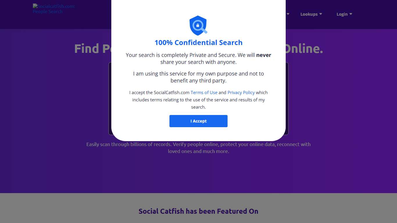 Reverse Lookup to Search and Verify Identities - Social Catfish
